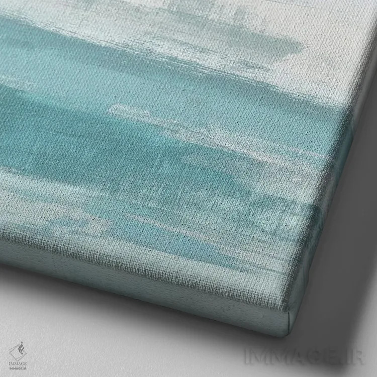 تابلو دکوراتیو عبور آبی III اثر جیک مسینا - نمای نزدیک بافت بوم