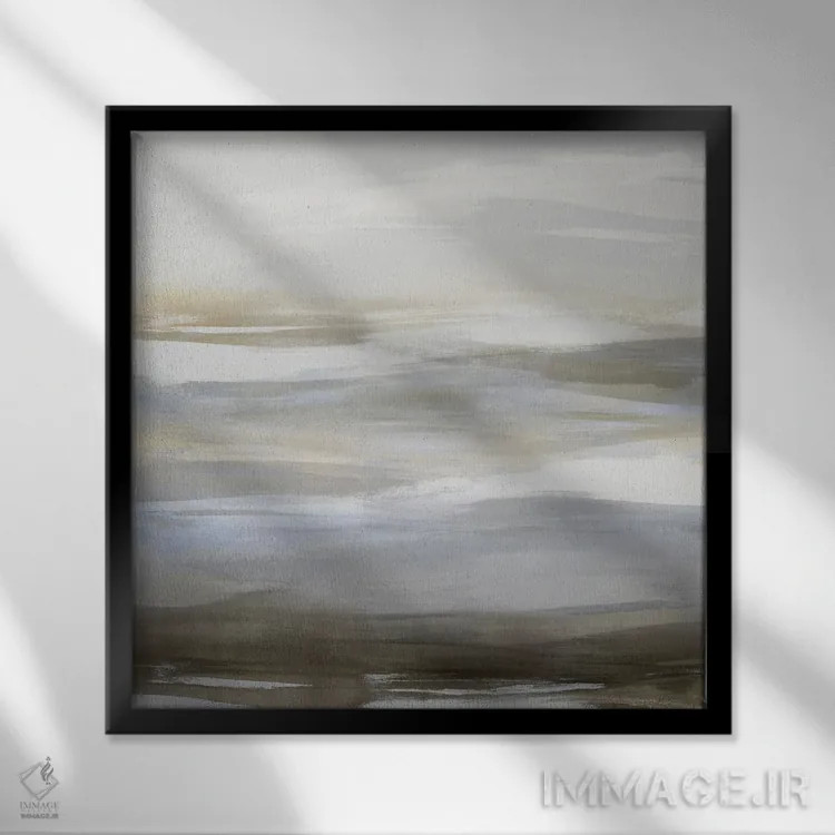 تابلو دکوراتیو ضربه های خنثی II اثر جیک مسینا - نمای قابدار مشکی