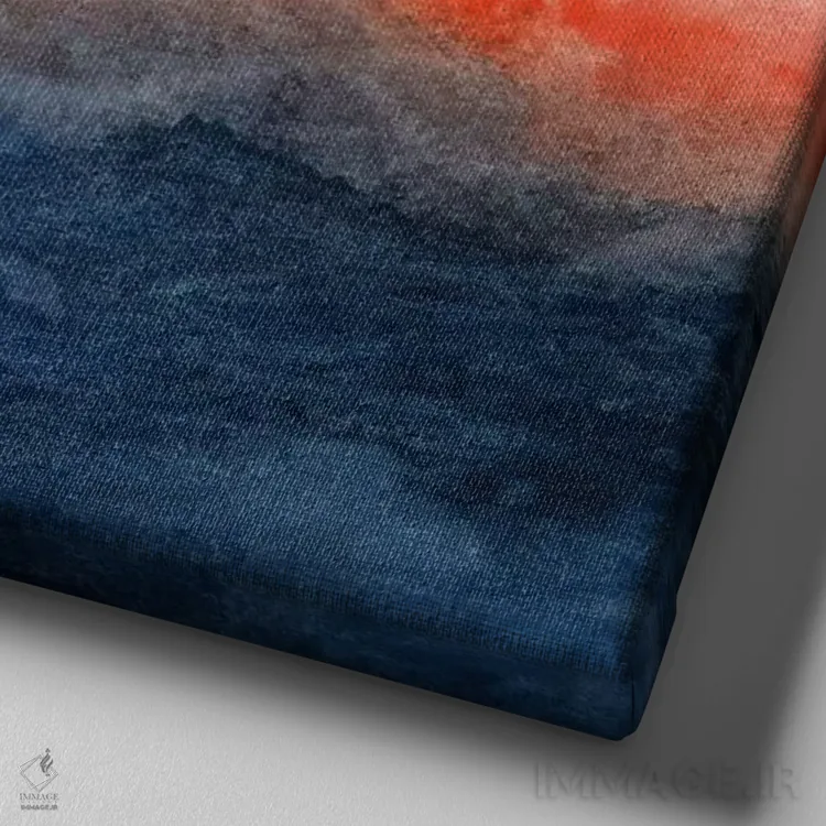 تابلو دکوراتیو آتش سوزی برسی اثر ژاکلین مالدونادو - نمای نزدیک بافت بوم