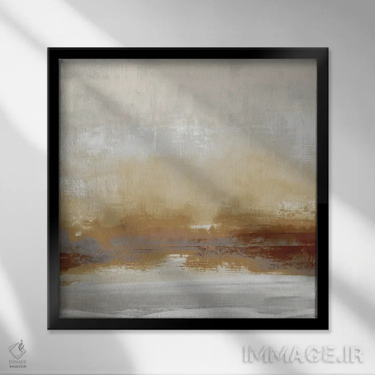 تابلو دکوراتیو یکپارچه کهربایی II اثر جیک مسینا - نمای قابدار مشکی