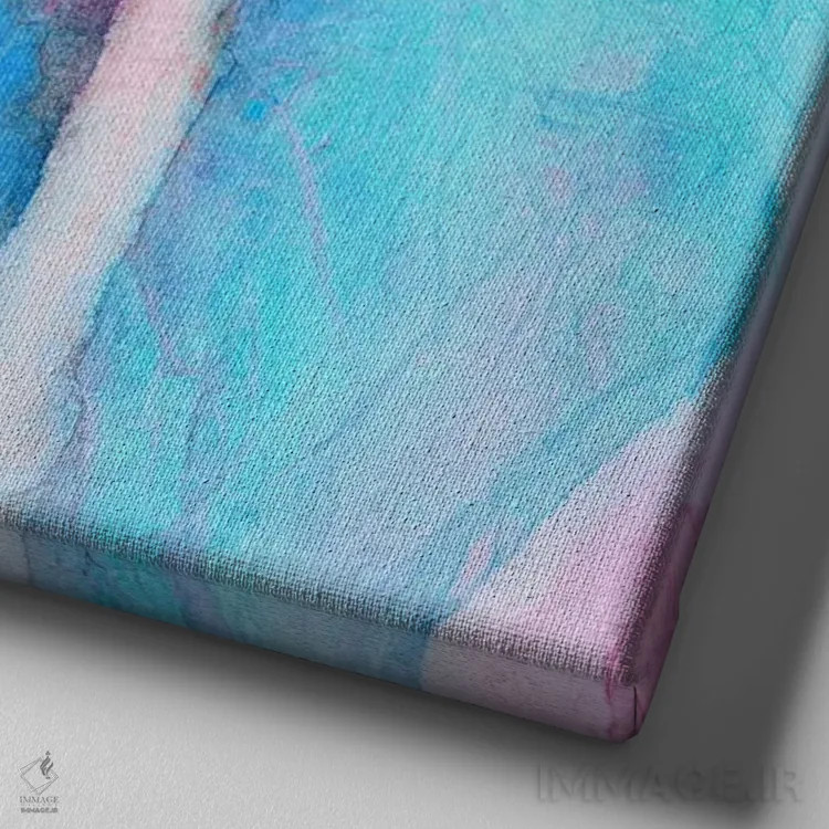 تابلو دکوراتیو کلاف نخ IV اثر ژاکلین مالدونادو - نمای نزدیک بافت بوم