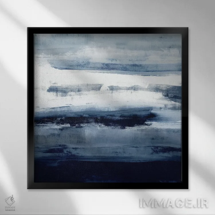 تابلو دکوراتیو عبور نیلی II اثر جیک مسینا - نمای قابدار مشکی
