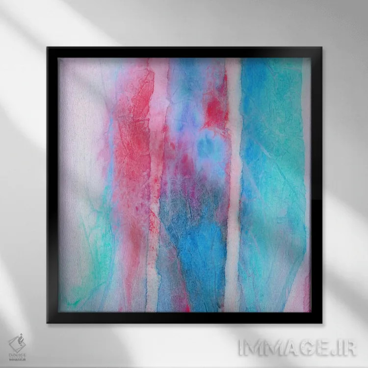 تابلو دکوراتیو کلاف نخ IV اثر ژاکلین مالدونادو - نمای قابدار مشکی