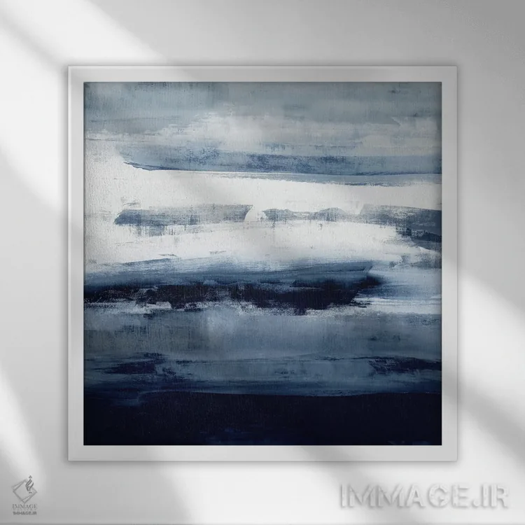 تابلو دکوراتیو عبور نیلی II اثر جیک مسینا - نمای قابدار سفید