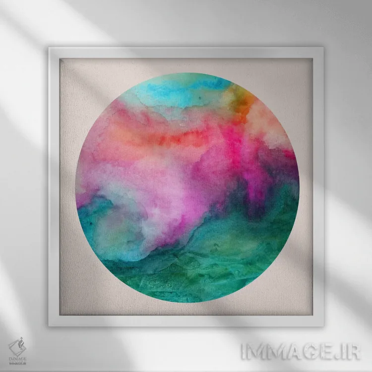 تابلو دکوراتیو خیره به سقف اثر ژاکلین مالدونادو - نمای قابدار سفید