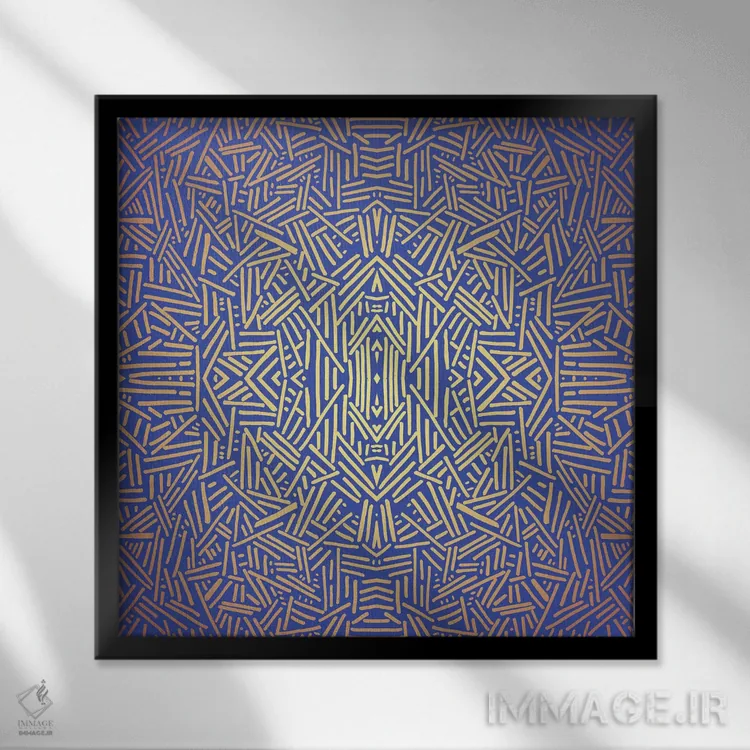 تابلو دکوراتیو تابش طلای سلطنتی اثر ژاکلین مالدونادو - نمای قابدار مشکی
