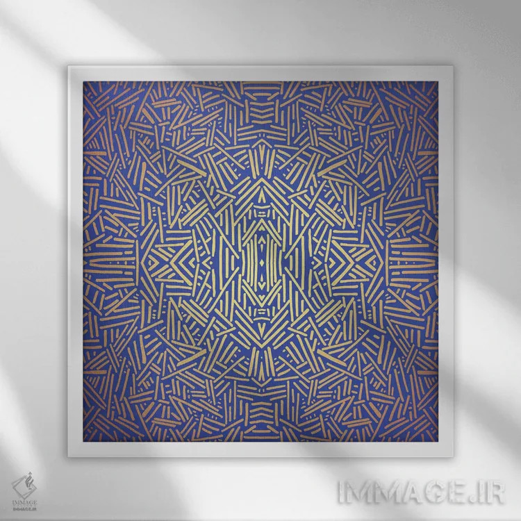 تابلو دکوراتیو تابش طلای سلطنتی اثر ژاکلین مالدونادو - نمای قابدار سفید