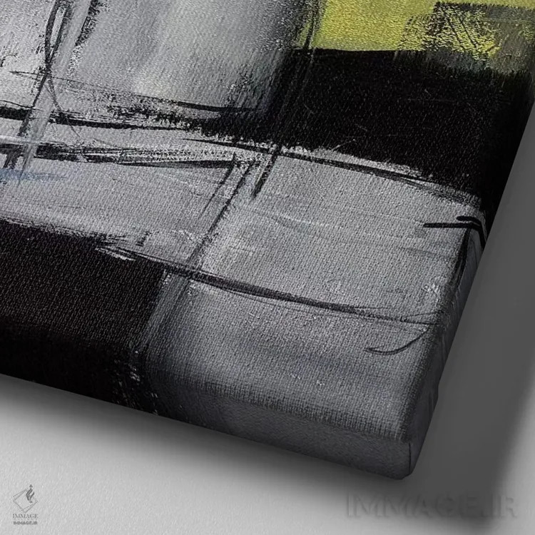 تابلو دکوراتیو خانه هنرمندانه چهار اثر جین ام. رابینسون - نمای نزدیک بافت بوم