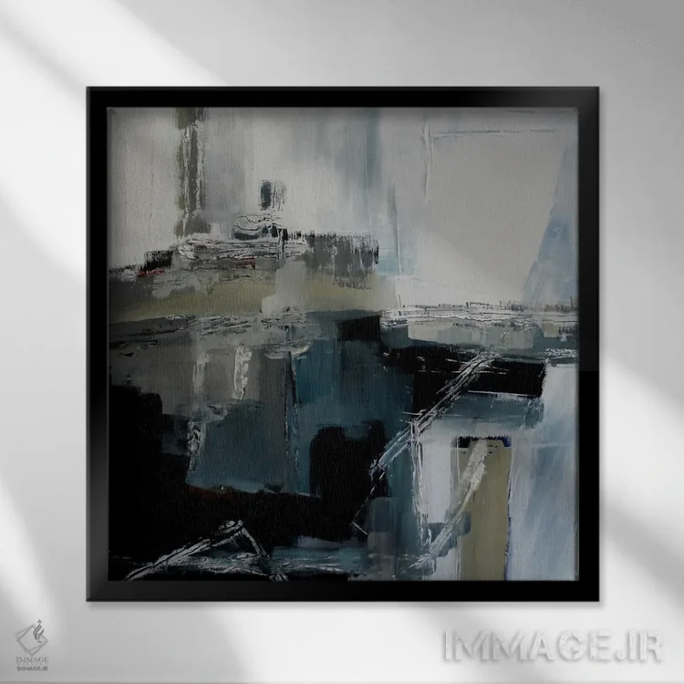 تابلو دکوراتیو خط الراس کنکورد اثر جین ام. رابینسون - نمای قابدار مشکی