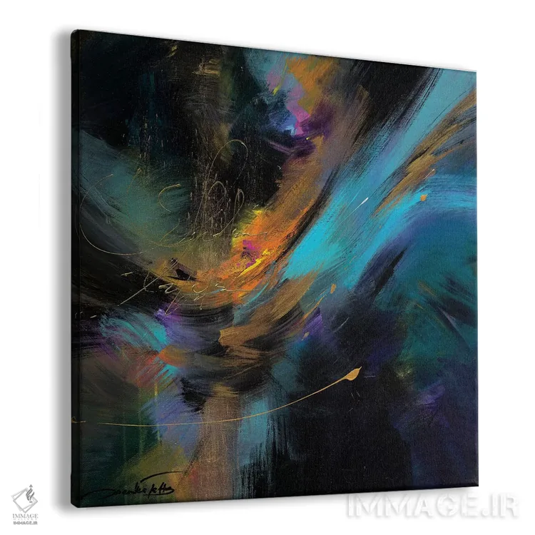 تابلو دکوراتیو در آغوش شب اثر ژانیکا تالتس - نمای پرسپکتیو محصول