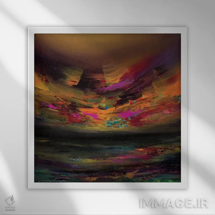 تابلو دکوراتیو پناهگاه اثر ژانیکا تالتس - نمای قابدار سفید