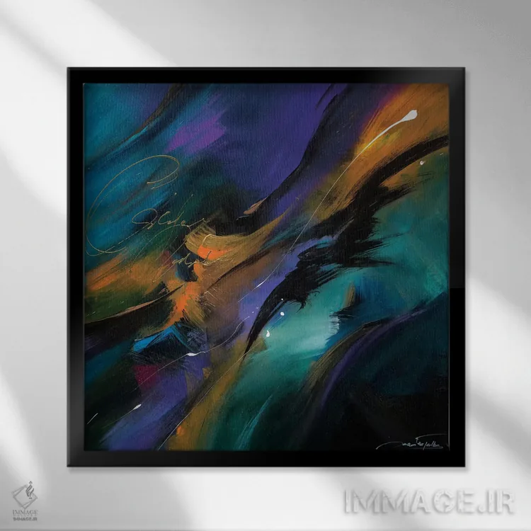 تابلو دکوراتیو کلر د لون اثر ژانیکا تالتس - نمای قابدار مشکی