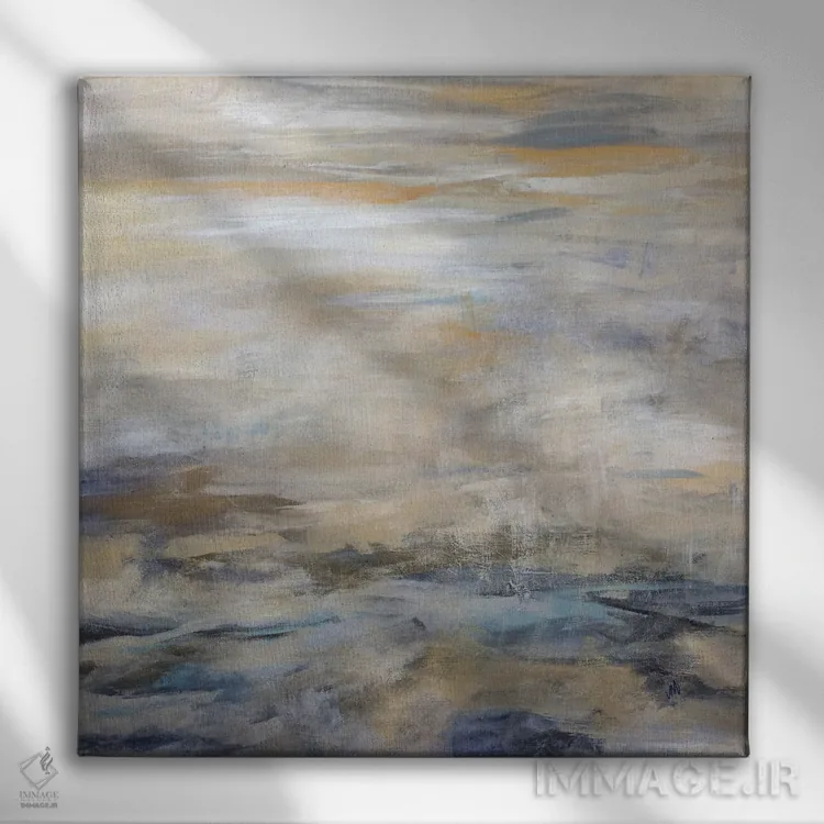 تابلو دکوراتیو طوفان آرامش بخش اثر جودی ماس - نمای روبهرو روی دیوار