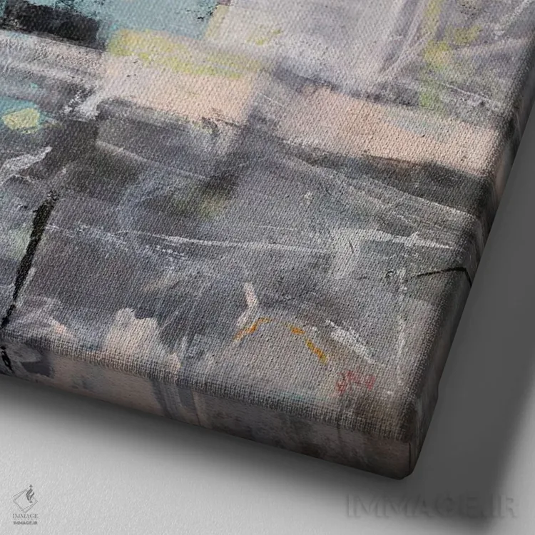 تابلو دکوراتیو ارثیه اثر جودی ماس - نمای نزدیک بافت بوم