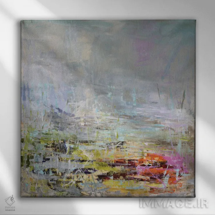 تابلو دکوراتیو بانوی دریاچه اثر جودی ماس - نمای روبهرو روی دیوار