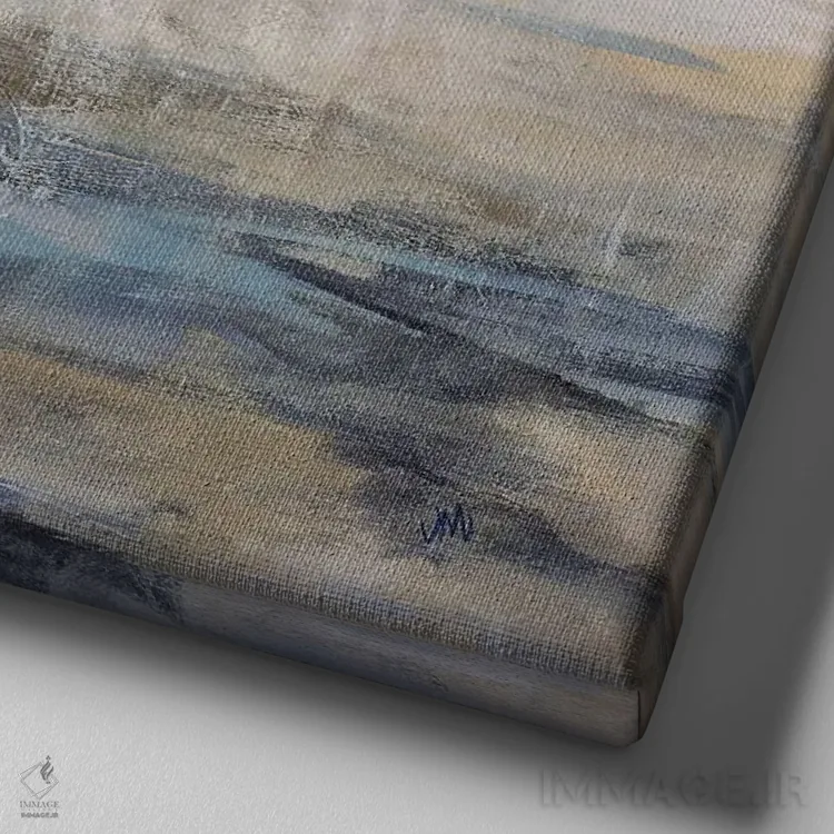 تابلو دکوراتیو طوفان آرامش بخش اثر جودی ماس - نمای نزدیک بافت بوم