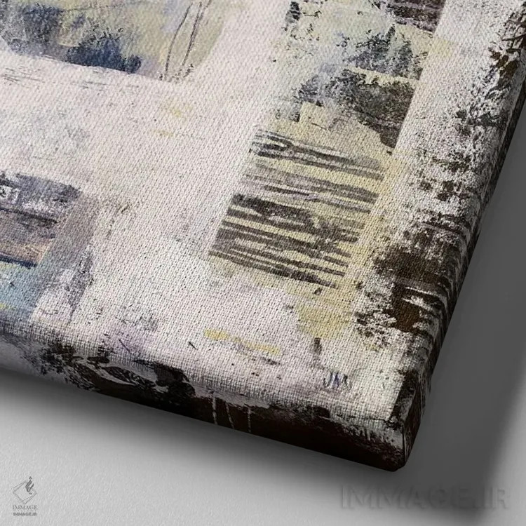 تابلو دکوراتیو بار تیکی اثر جودی ماس - نمای نزدیک بافت بوم