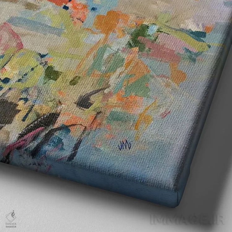 تابلو دکوراتیو سرگرمی و بازی اثر جودی ماس - نمای نزدیک بافت بوم