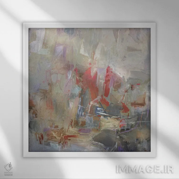 تابلو دکوراتیو بوسه ای کوتاه اثر جودی ماس - نمای قابدار سفید