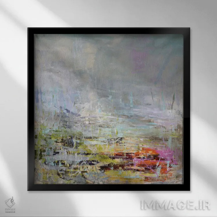 تابلو دکوراتیو بانوی دریاچه اثر جودی ماس - نمای قابدار مشکی