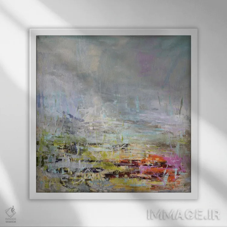 تابلو دکوراتیو بانوی دریاچه اثر جودی ماس - نمای قابدار سفید