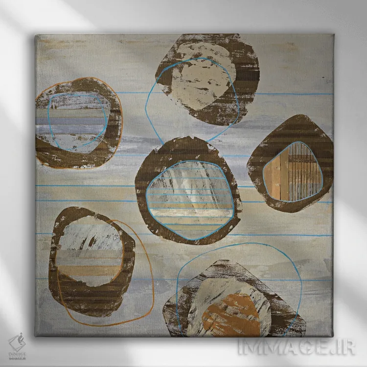 تابلو دکوراتیو فاصله و زمان II اثر جولی جوی - نمای روبهرو روی دیوار