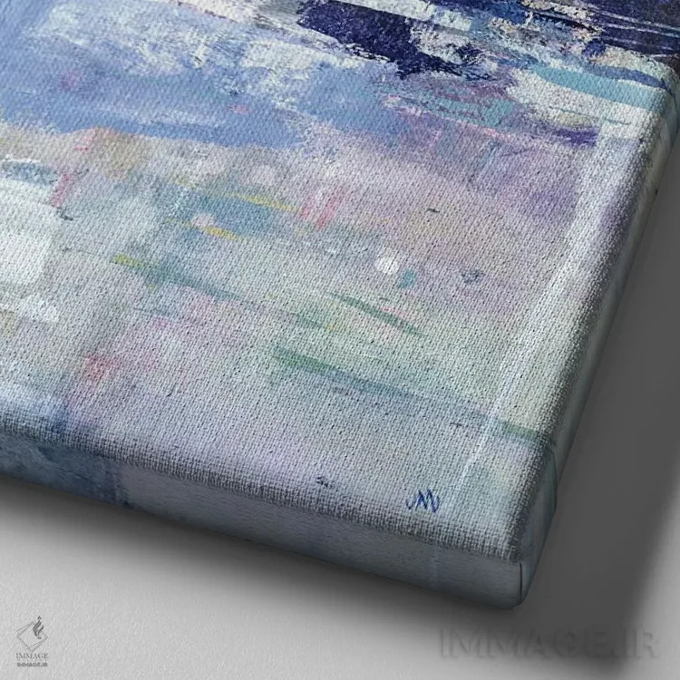 تابلو دکوراتیو تمایلات سیاه اثر جودی ماس - نمای نزدیک بافت بوم