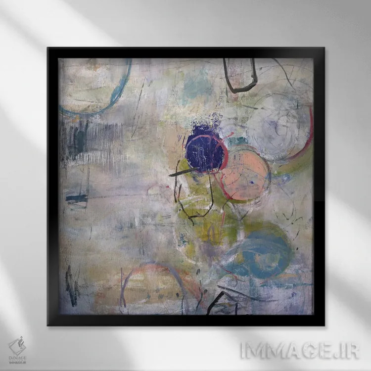 تابلو دکوراتیو دور بعد اثر جودی ماس - نمای قابدار مشکی