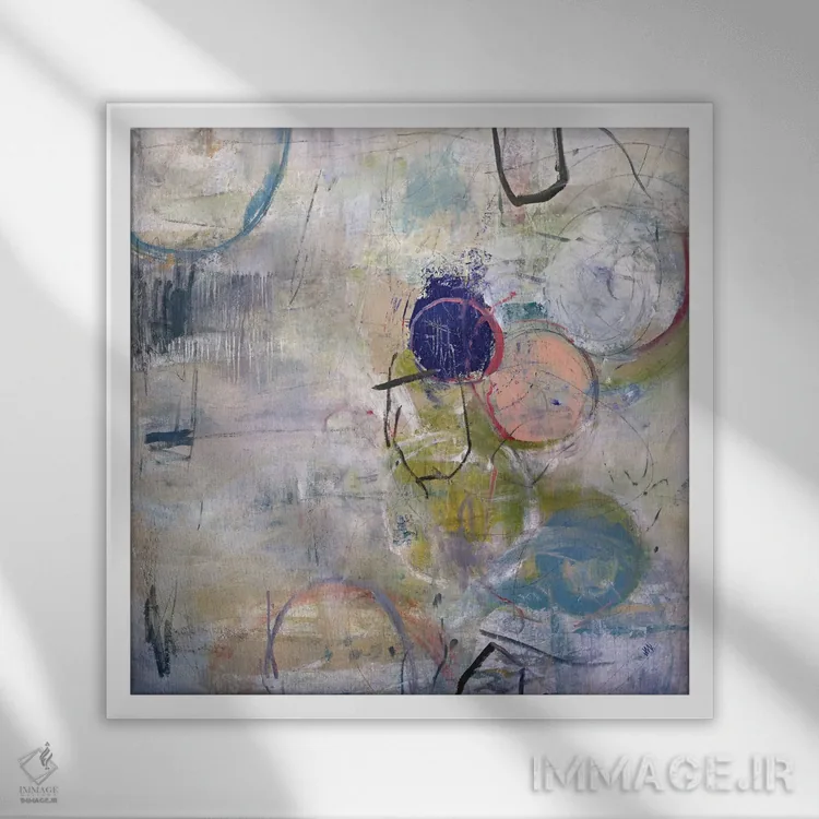 تابلو دکوراتیو دور بعد اثر جودی ماس - نمای قابدار سفید