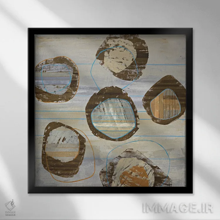 تابلو دکوراتیو فاصله و زمان II اثر جولی جوی - نمای قابدار مشکی