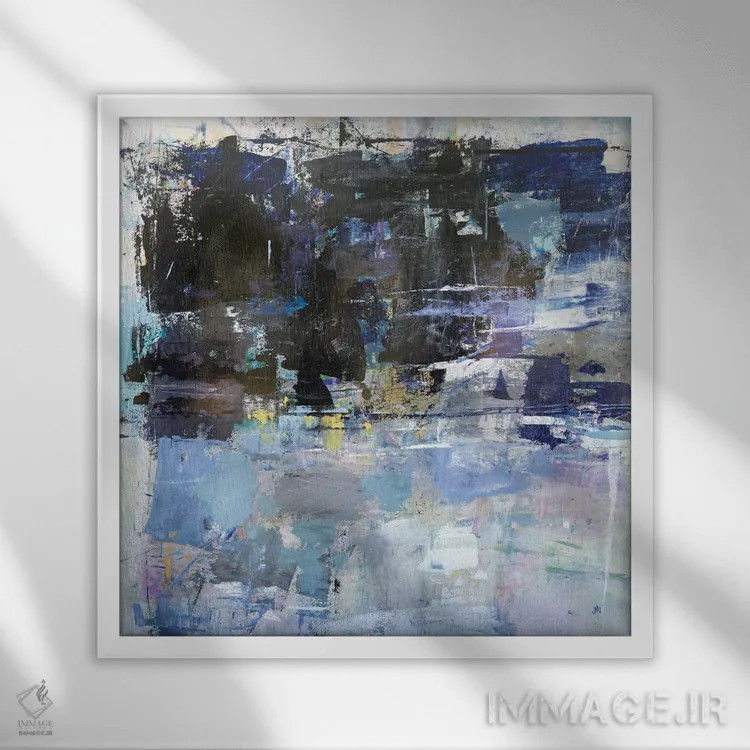 تابلو دکوراتیو تمایلات سیاه اثر جودی ماس - نمای قابدار سفید