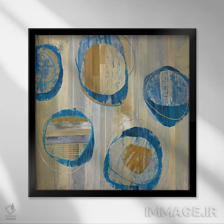 تابلو دکوراتیو فاصله و زمان I اثر جولی جوی - نمای قابدار مشکی