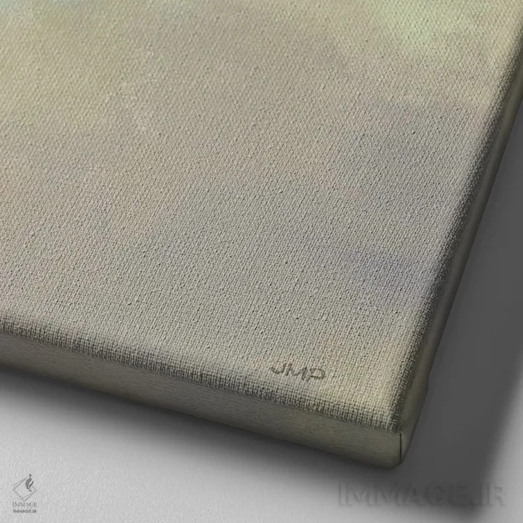 تابلو دکوراتیو دریاچه دوردست اثر جولیا پورینتون - نمای نزدیک بافت بوم