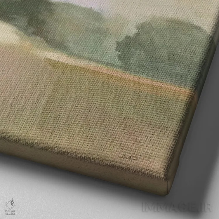 تابلو دکوراتیو دره رویایی ۱ اثر جولیا پورینتون - نمای نزدیک بافت بوم