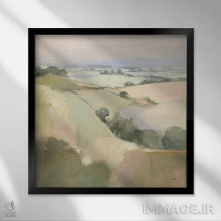 تابلو دکوراتیو دره رویایی ۱ اثر جولیا پورینتون - نمای قابدار مشکی