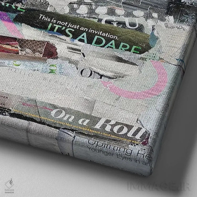 تابلو دکوراتیو سلام زیبای من اثر جیمی پاولیچ-واکر - نمای نزدیک بافت بوم