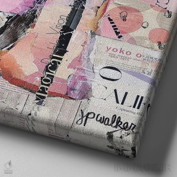 تابلو دکوراتیو جیمی چو اثر جیمی پاولیچ-واکر - نمای نزدیک بافت بوم