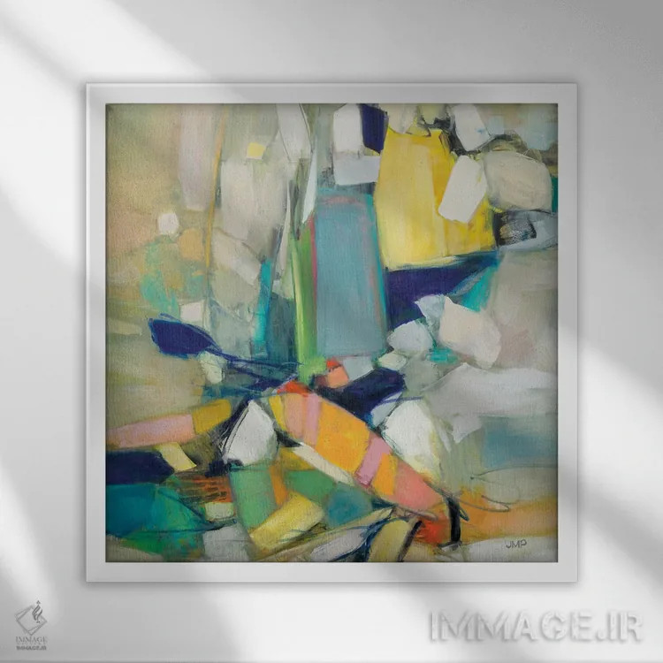 تابلو دکوراتیو طعمه کلیک اثر جولیا پورینتون - نمای قابدار سفید