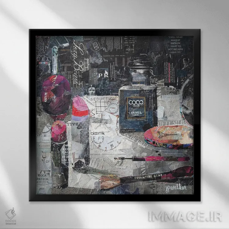 تابلو دکوراتیو تجهیزات ضروری اثر جیمی پاولیچ-واکر - نمای قابدار مشکی