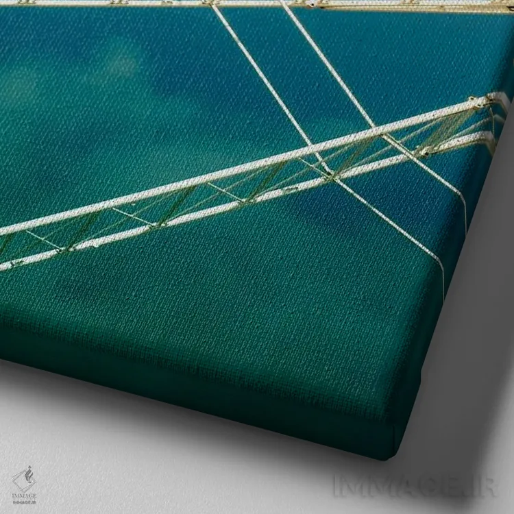 تابلو دکوراتیو چرخ و فلک سبک رترو اثر جین ریکس - نمای نزدیک بافت بوم