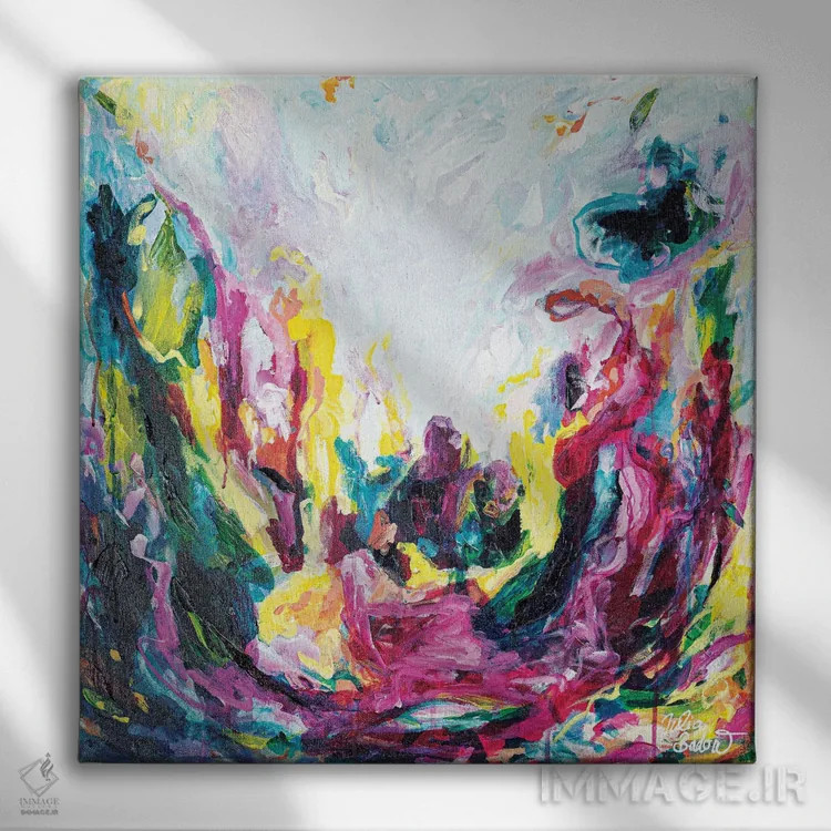 تابلو دکوراتیو جستجو در سئول اثر جولیا بادو - نمای روبهرو روی دیوار