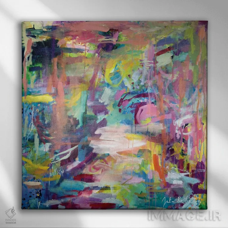 تابلو دکوراتیو اثر نان - نمای روبهرو روی دیوار