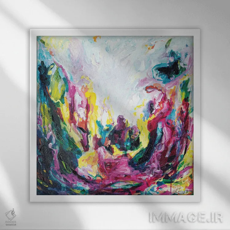 تابلو دکوراتیو جستجو در سئول اثر جولیا بادو - نمای قابدار سفید