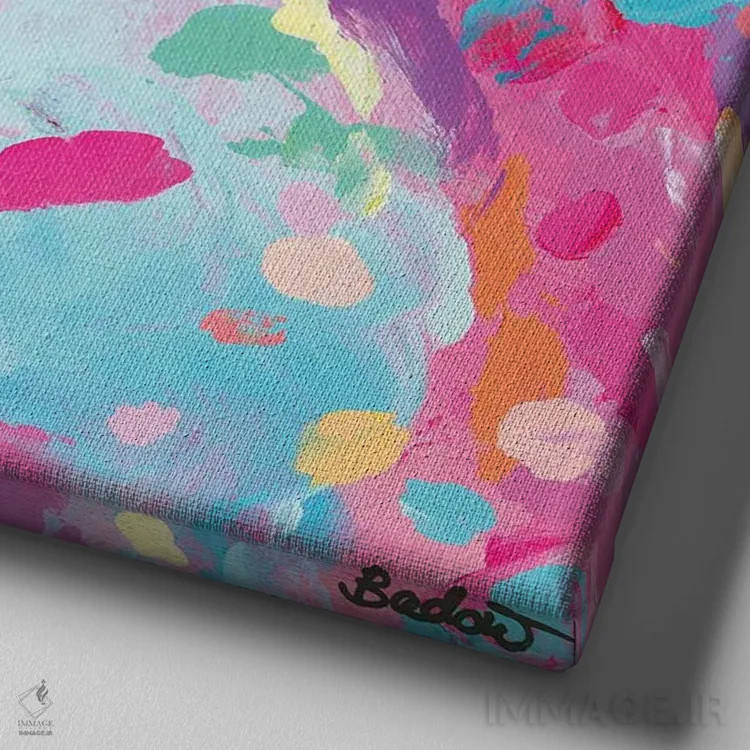 تابلو دکوراتیو بهشت در قلب توست اثر جولیا بادو - نمای نزدیک بافت بوم