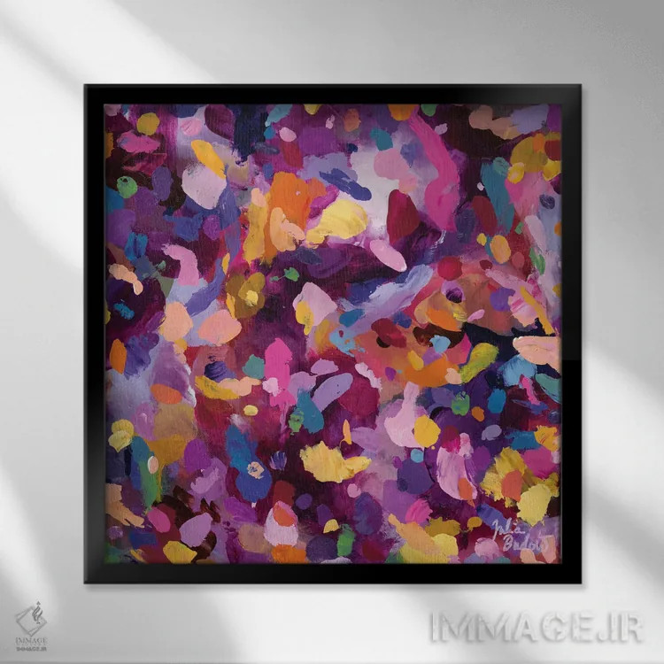 تابلو دکوراتیو کار را از پیش ببر اثر جولیا بادو - نمای قابدار مشکی