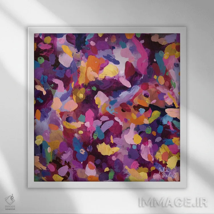 تابلو دکوراتیو کار را از پیش ببر اثر جولیا بادو - نمای قابدار سفید