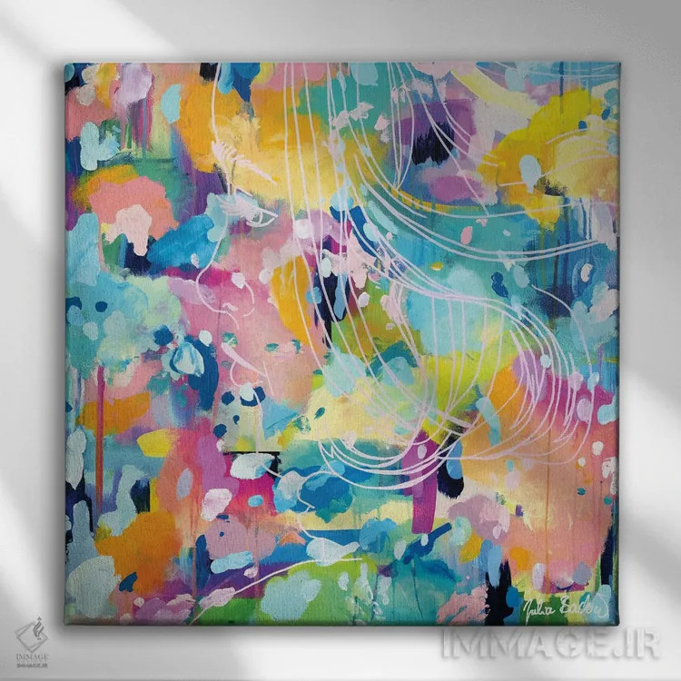 تابلو دکوراتیو زمان مخصوص خودم اثر جولیا بادو - نمای روبهرو روی دیوار