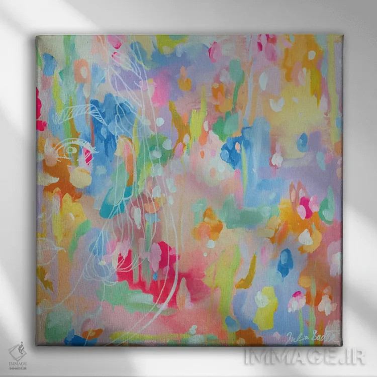 تابلو دکوراتیو در انتظار آرامش اثر جولیا بادو - نمای روبهرو روی دیوار