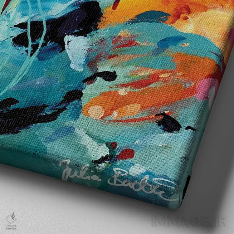 تابلو دکوراتیو او باور داشت که می تواند و انجام داد اثر جولیا بادو - نمای نزدیک بافت بوم