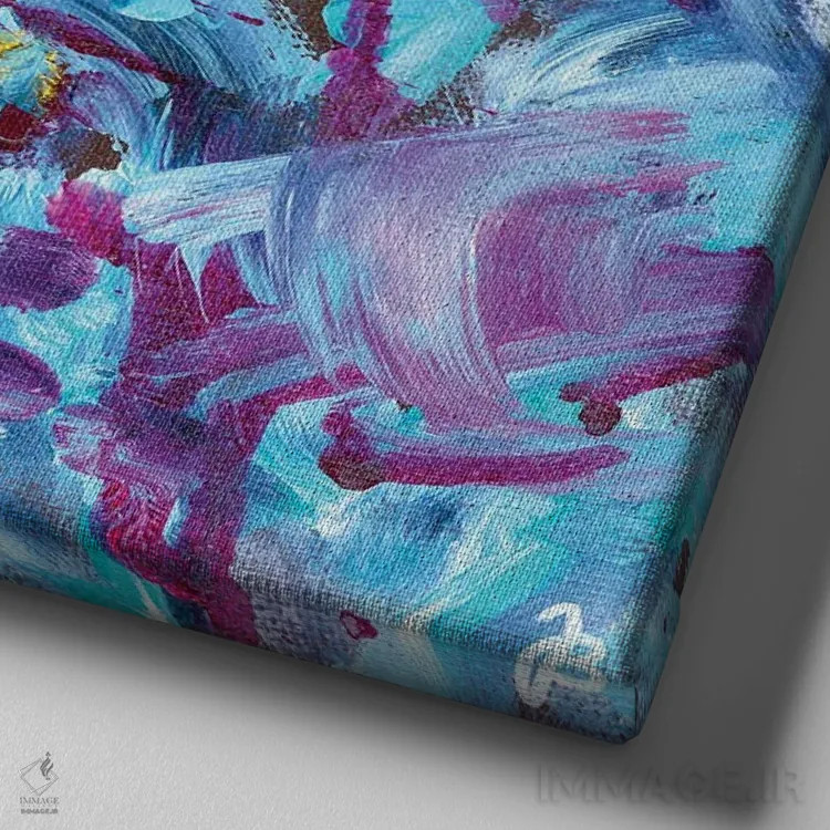 تابلو دکوراتیو عمق اثر جولیا بادو - نمای نزدیک بافت بوم